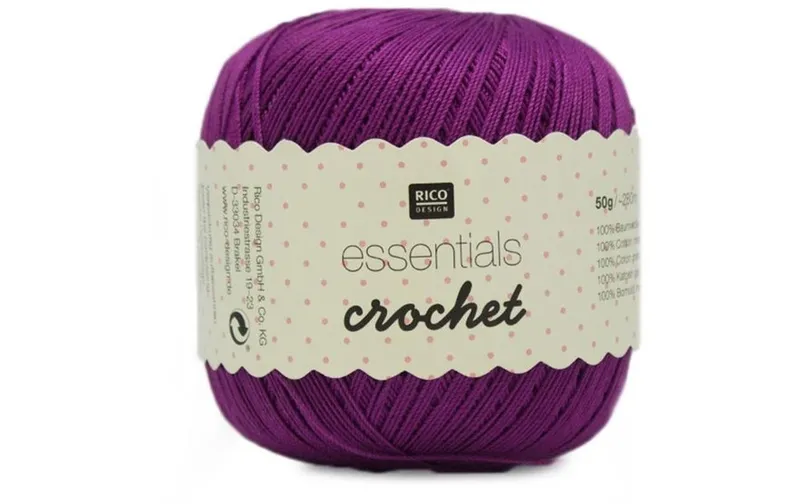 Rico Design Häkel- et Strickgarn Essentials Crochet 50 g, Lila