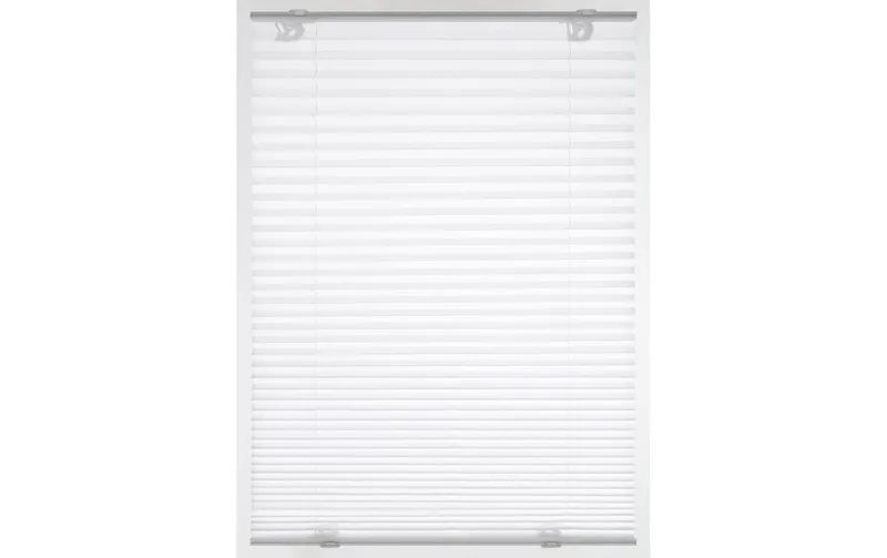 Gardinia Plissée Solo mit Saugnäpfen, blickdicht 40 x 130 cm, bianco