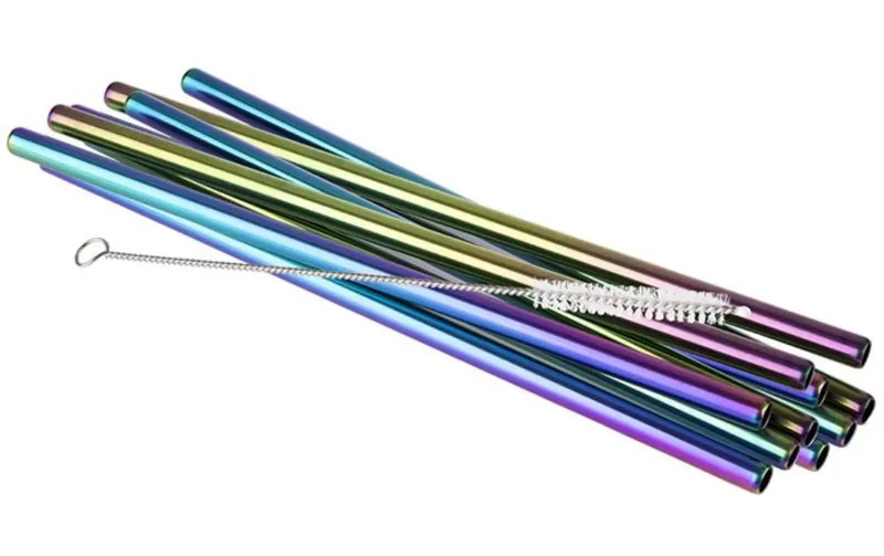 APS Strohhalm 11er-Set, 21.5 cm, Regenbogen