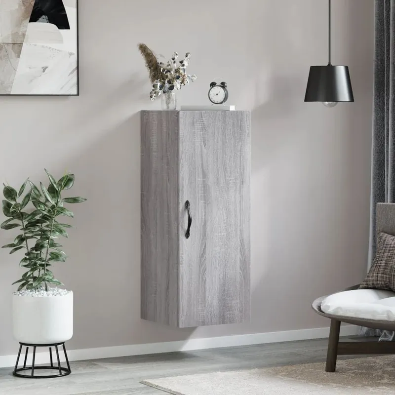 Wandschrank grigio Sonoma 34,5x34x90 cm derivato del legno
