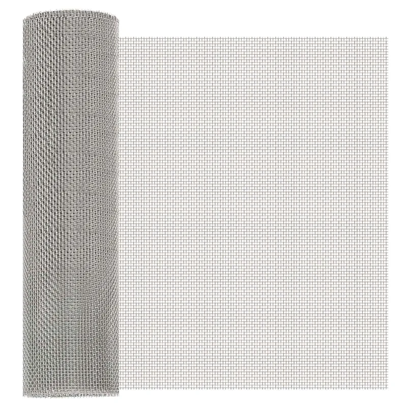Mesh Bildschirm 40 x 200 cm 8 Mesh Edelstahl 201 Silber