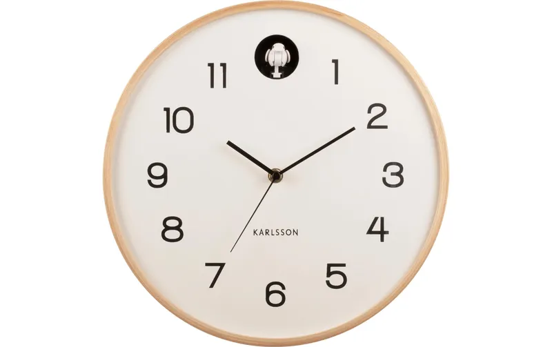KARLSSON Wanduhr naturalal Cuckoo 31.5 cm, white