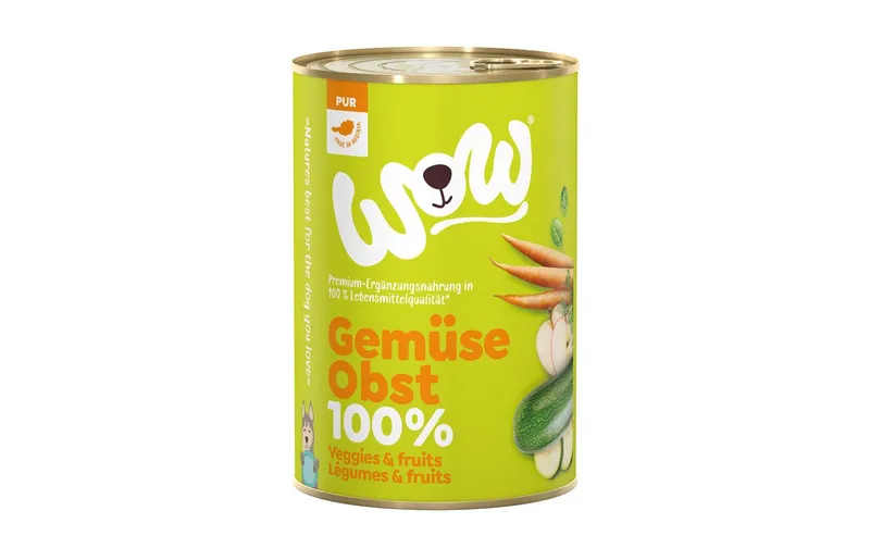 WOW Nassfutter 100% Gemüse & Obst 400g