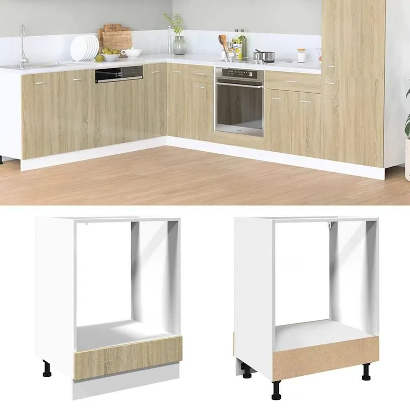 Herdumbauschrank Sonoma-Eiche 60x46x81,5 cm Holzwerkstoff