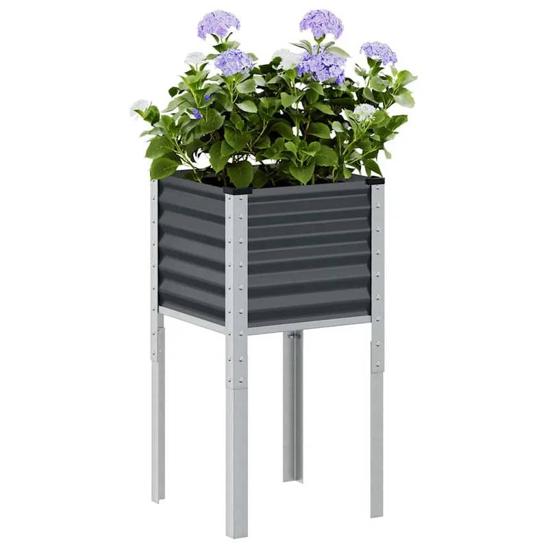 Jardinière de jardin Anthracite 45x45x88 cm Acier