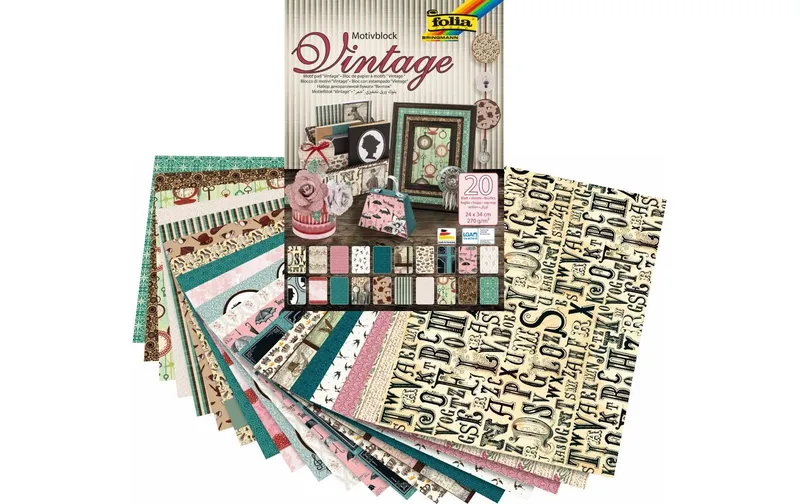 Folia Motivblock Vintage II multicolour