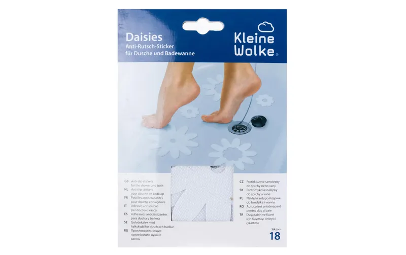Kleine Wolke Antirutsch-Sticker Daisies 18 pièces, transparent
