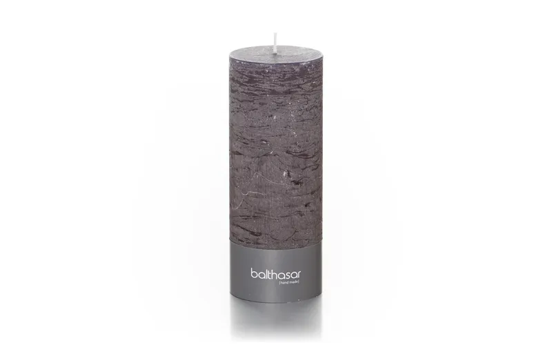 balthasar Zylinderkerze Rustico 18 cm x 7 cm, grigio