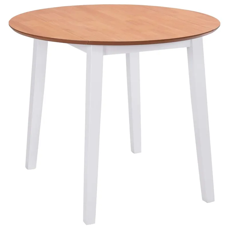 Esstisch Klappbar Rund MDF bianco