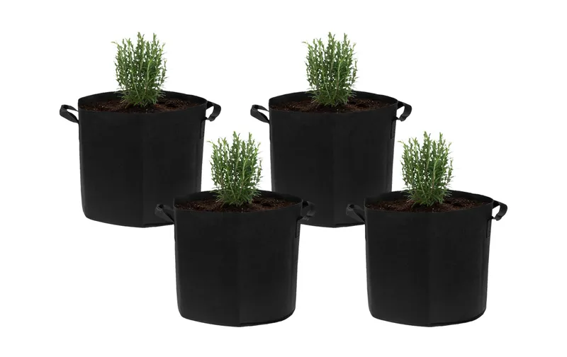 STRUCT Pflanzentasche 4er Set, Filz, 30 x 30 x 25 cm