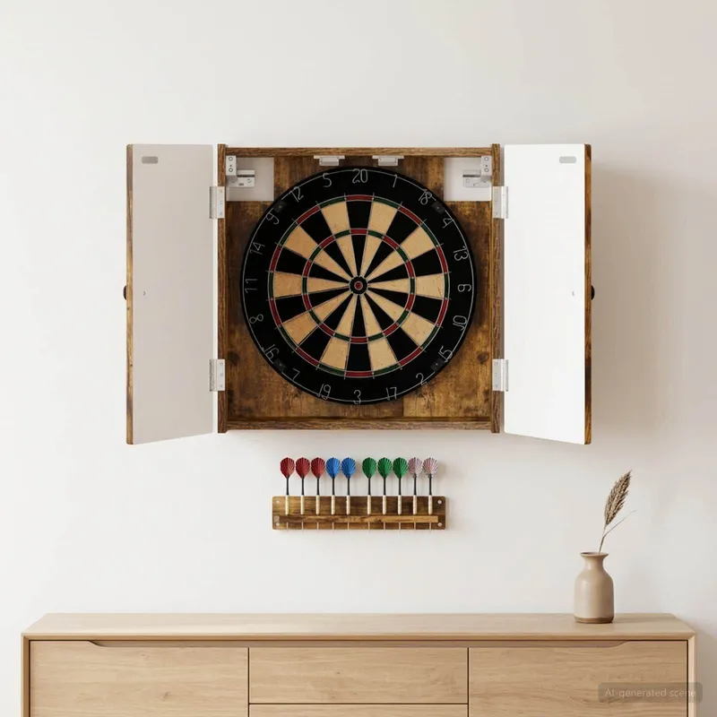 Dartboard Schrank BREDA Raucheiche 52,5 x 10,5 x 53,5 cm