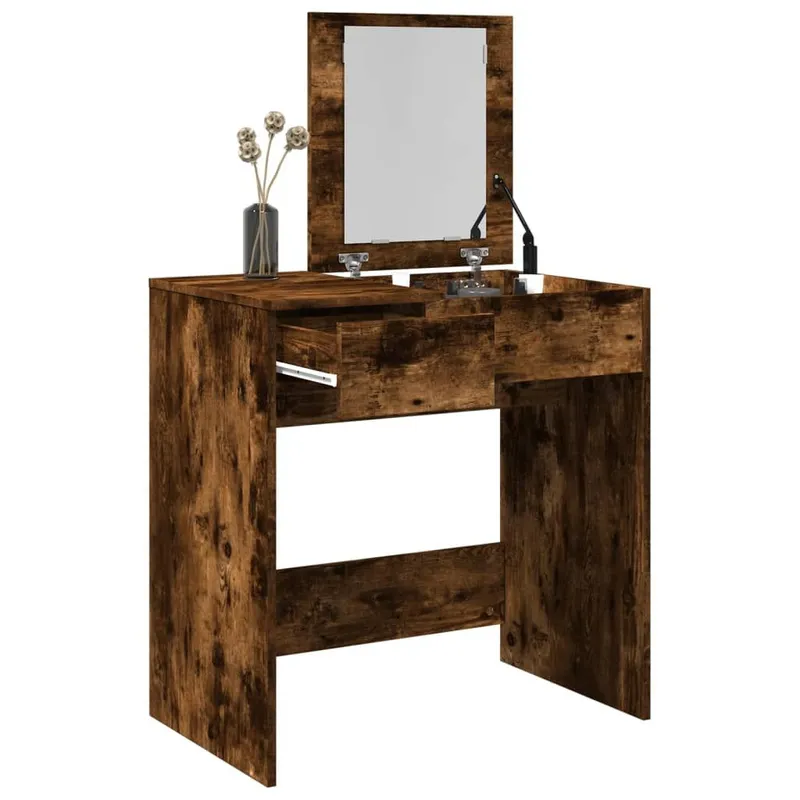 Schminktisch con Spiegel rovere affumicato 73x46,5x120 cm