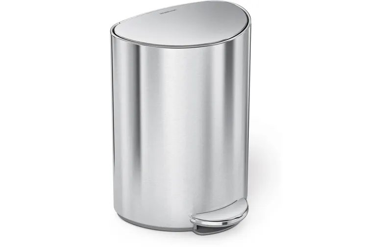 Simplehuman Abfalleimer 6 l, Silber gebürstet