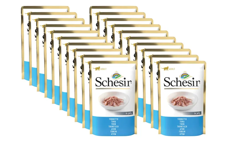 Schesir Nassfutter Thunfisch in Gelée, 20 x 85 g