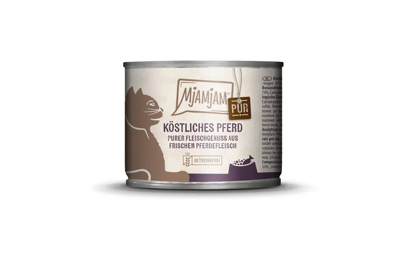 Mjamjam Nassfutter Dose Pferd pur, 200 g