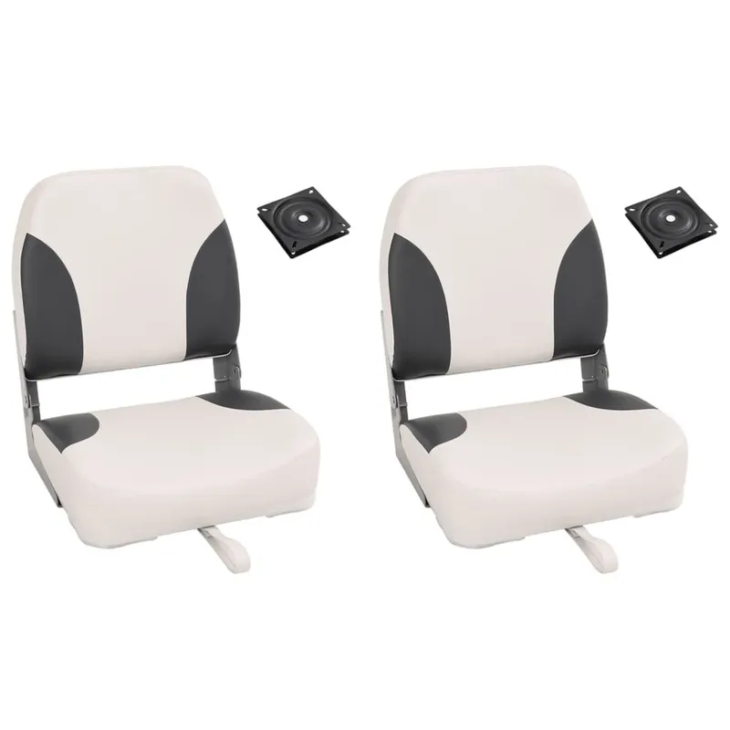 Siège de bateau pliable lot de 2 dossier bas