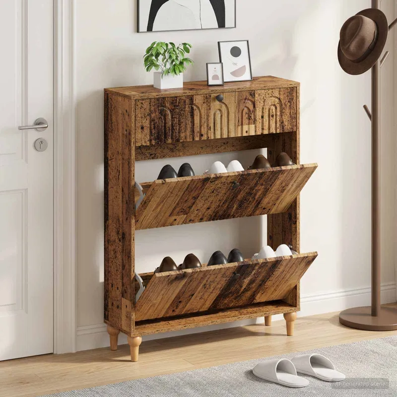 Cabinet à chaussures ALKMAAR 78 x 24 x 103 cm Bois d'ingénierie