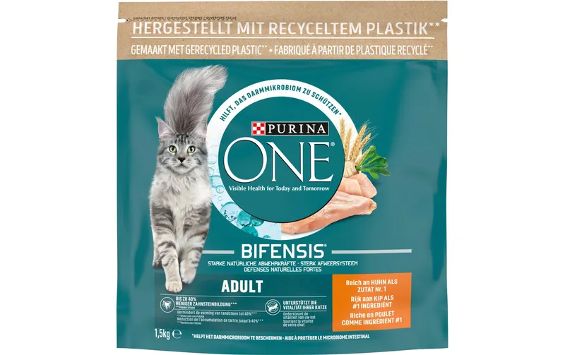 Purina ONE Trockenfutter Adult Huhn & Vollkorn, 1.5 kg