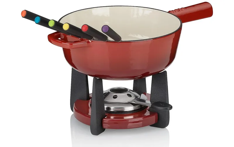 Kela Käsefondue-Set Calido 11 Teile, red