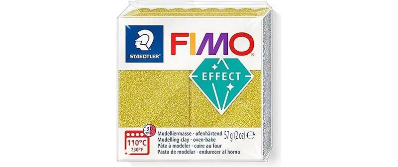 Fimo Modelliermasse Soft Glitter Gold