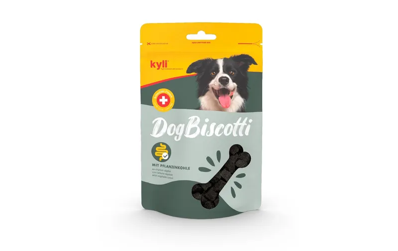 kyli Leckerli DogBiscotti con Pflanzenkohle, 200 g