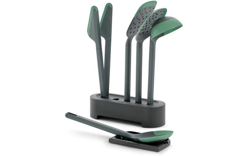 Lékué Küchenutensilien avec Ständer PBT/Silikon, vert/noir