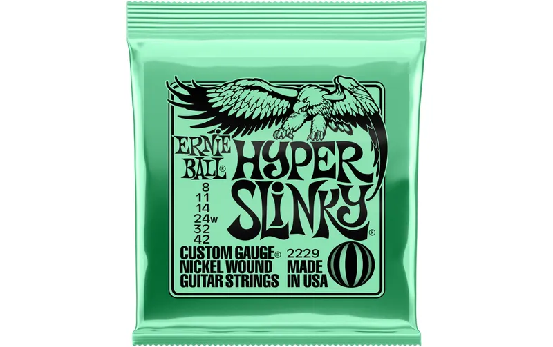 Ernie Ball Gitarrensaiten 2229 Slinky Nickel – Hyper 8-42