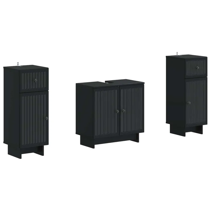 Ensemble de 2 meubles de salle de bain EDE Noir