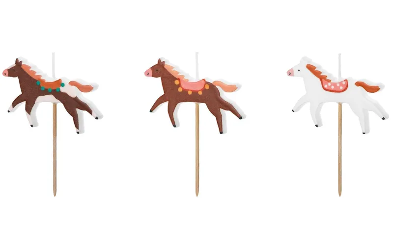 Partydeco Kerze Pferd, 3 pieces