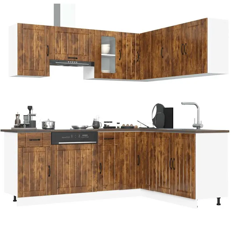 11-tlg. Küchenschrank-Set Lucca Räuchereiche derivato del legno