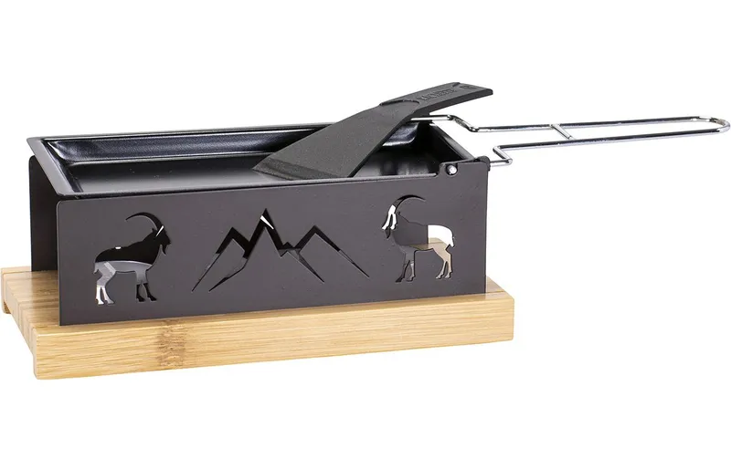 Kadastar Teelicht-Raclette Steinbock anthracite/Hellbraun