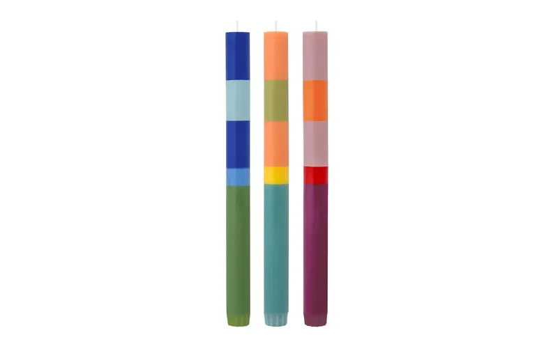 Remember Stabkerze Venezia 26 cm x 22 cm, multicolour, 3 pieces