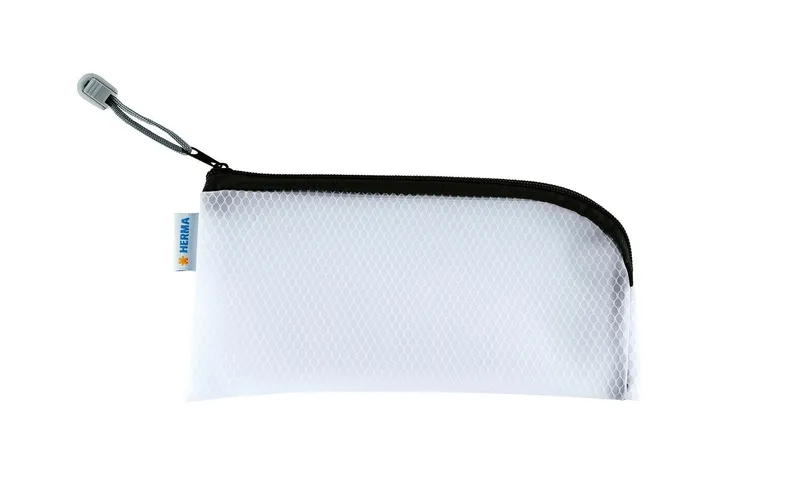 HERMA Etui Mesh Bag 23 x 11 cm, Schwarz/Weiss