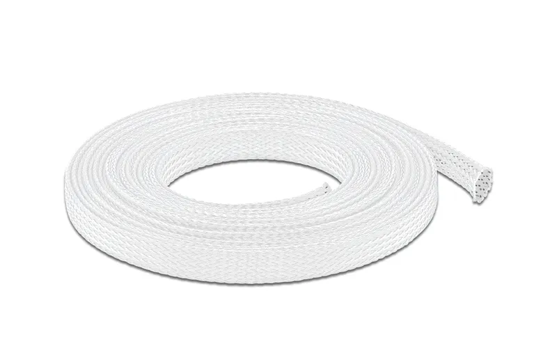 Delock Kabelschlauch dehnbar, 5m x 12 mm bianco