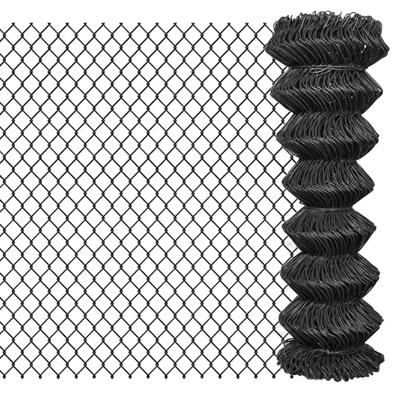 Maschendrahtzaun 15 x 1,25 m Stahl Grau