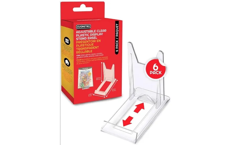 EvoRetro Display Stand 6er-Pack Verstellbar Acryl Transparent