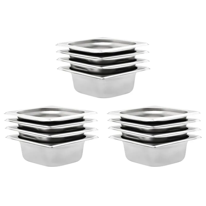 Gastronormbehälter 12 Stk. GN 1/6 65 mm Edelstahl