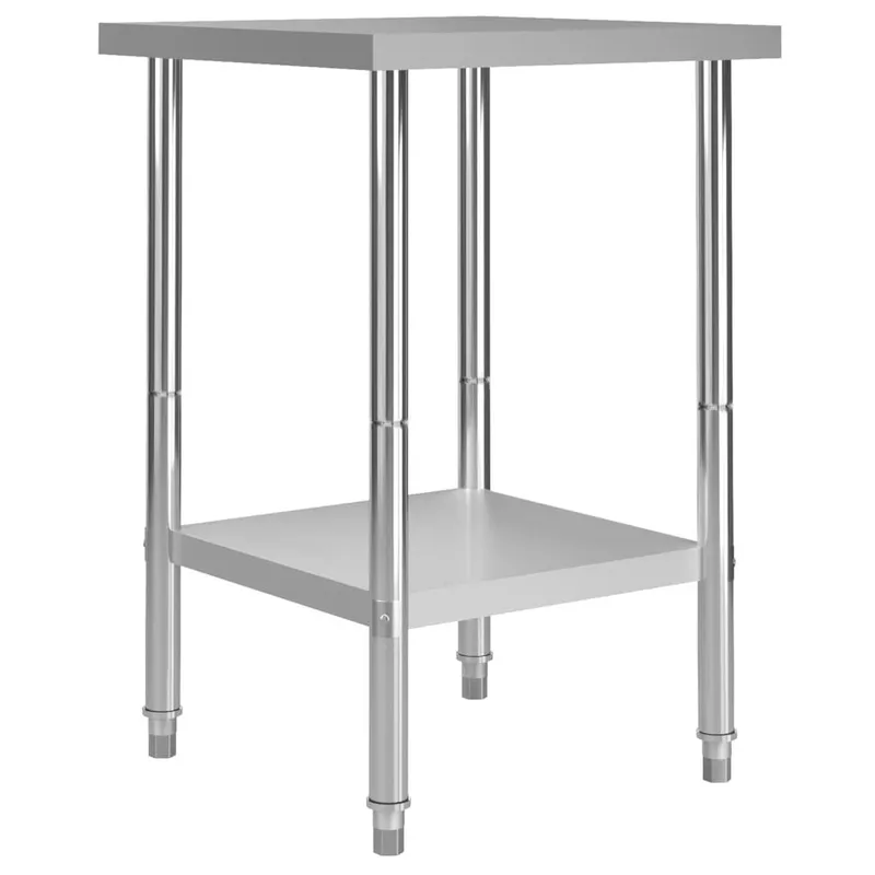 Table de travail de cuisine 60x60x85 cm Acier inoxydable