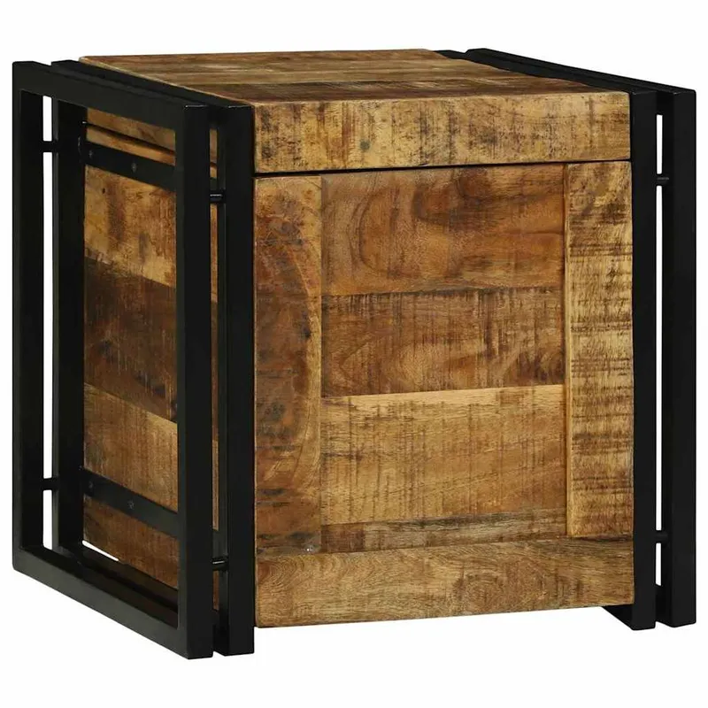 Aufbewahrungsbox brown and black 40 x 40 x 40 cm