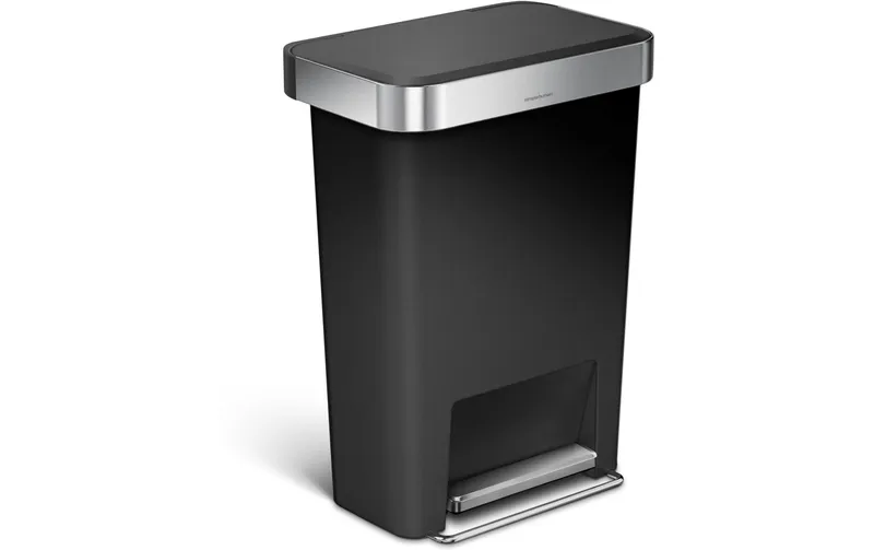 Simplehuman Treteimer Rectangular Liner Pocket 45 l noir