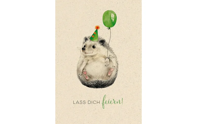 naturel Verlag Geburtstagskarte Igel 17.5 x 12.2 cm