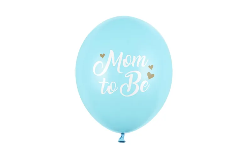 Palloncino Partydeco "Mamma in attesa" Ø 30 cm, 6 Pezzi, Blu