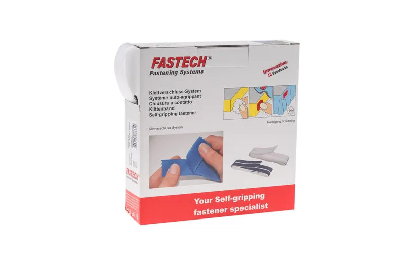 FASTECH Flauschseite Box 25 mm x 10 m selbstklebend, blanc