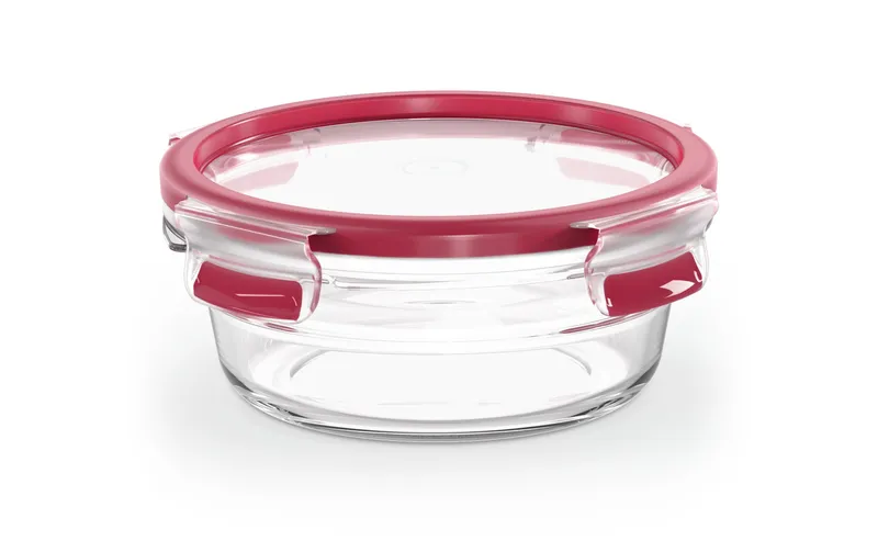 Emsa Vorratsbehälter Clip & Close Eco 0.6 l, transparent/rouge