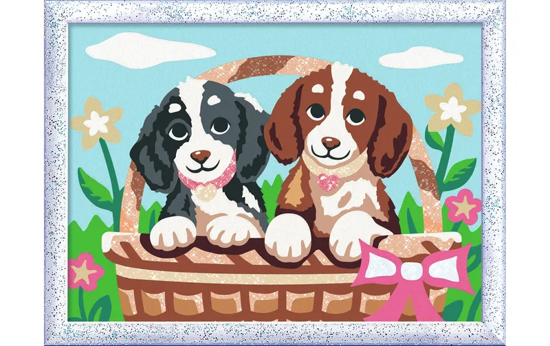 Ravensburger Malen nach Zahlen CreArt – Puppy Picnic