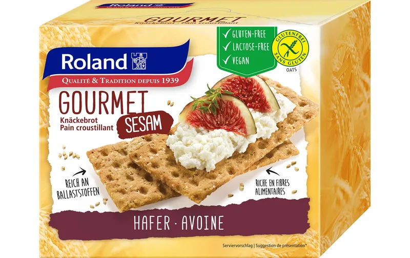 Roland Snacks Knäckebrot Gourmet Sesam glutenfrei 230 g