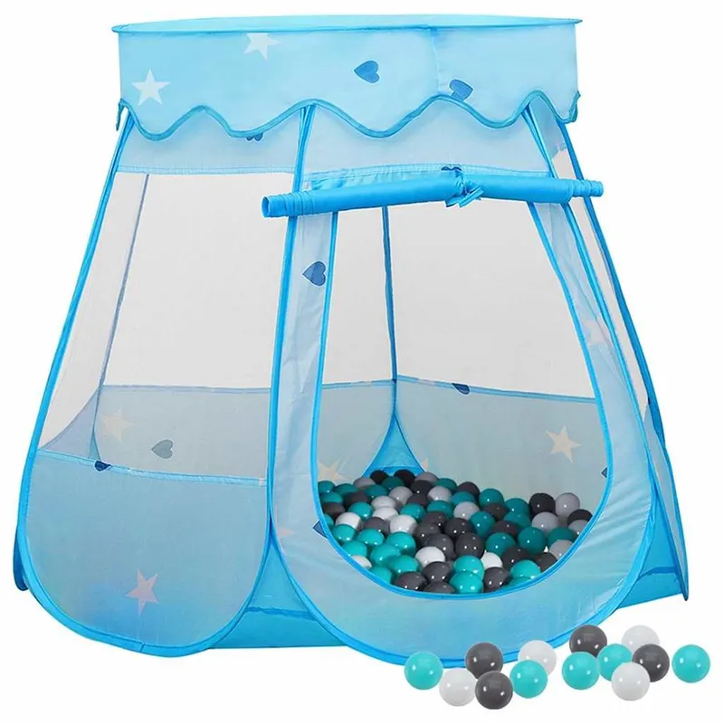 Kinder-Spielzelt mit 250 Bällen blue 102x102x82 cm