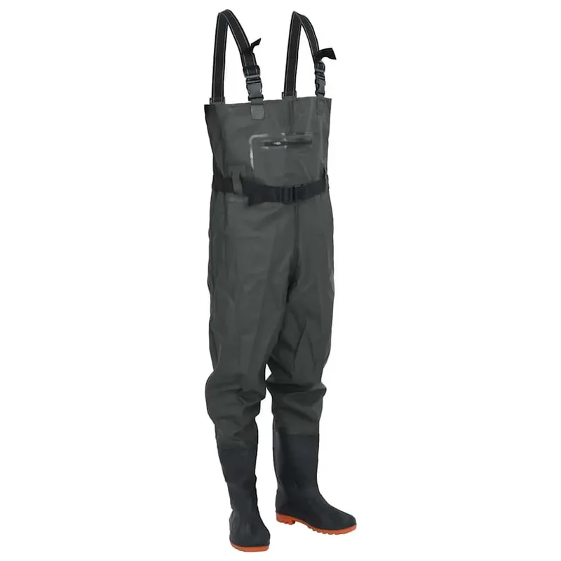 Wathose with Stiefeln and Gürtel dark green Größe 44