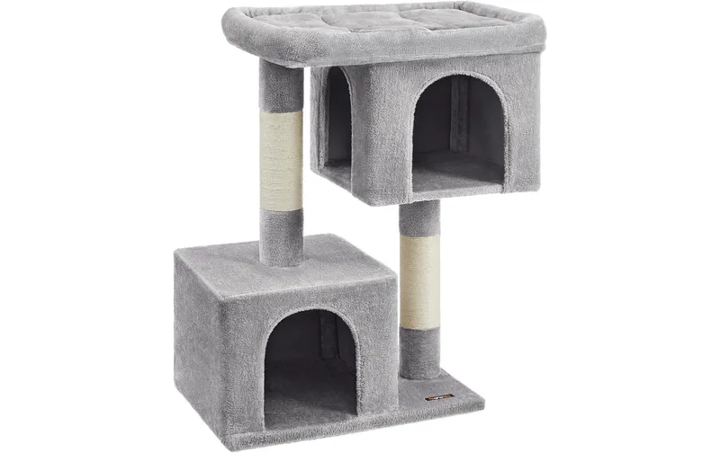 Feandrea Kratzbaum con grosser Plattform 101 cm, grigio chiaro