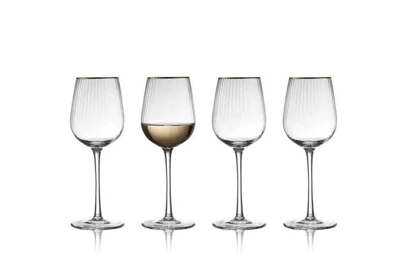 Lyngby Weissweinverre Palermo Gold 4 pièces, 30 cl